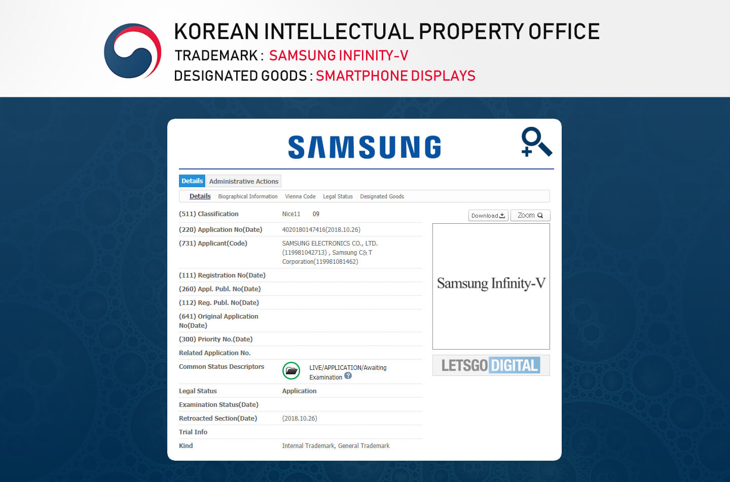 Samsung infinity-v display