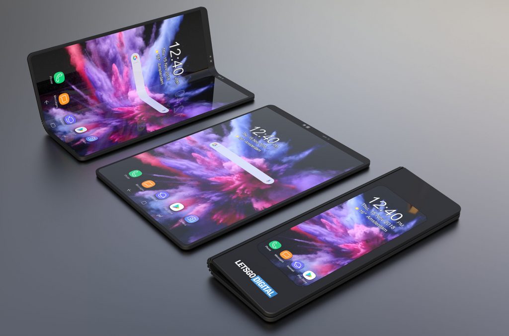 Samsung foldable smartphone 3D renders | LetsGoDigital