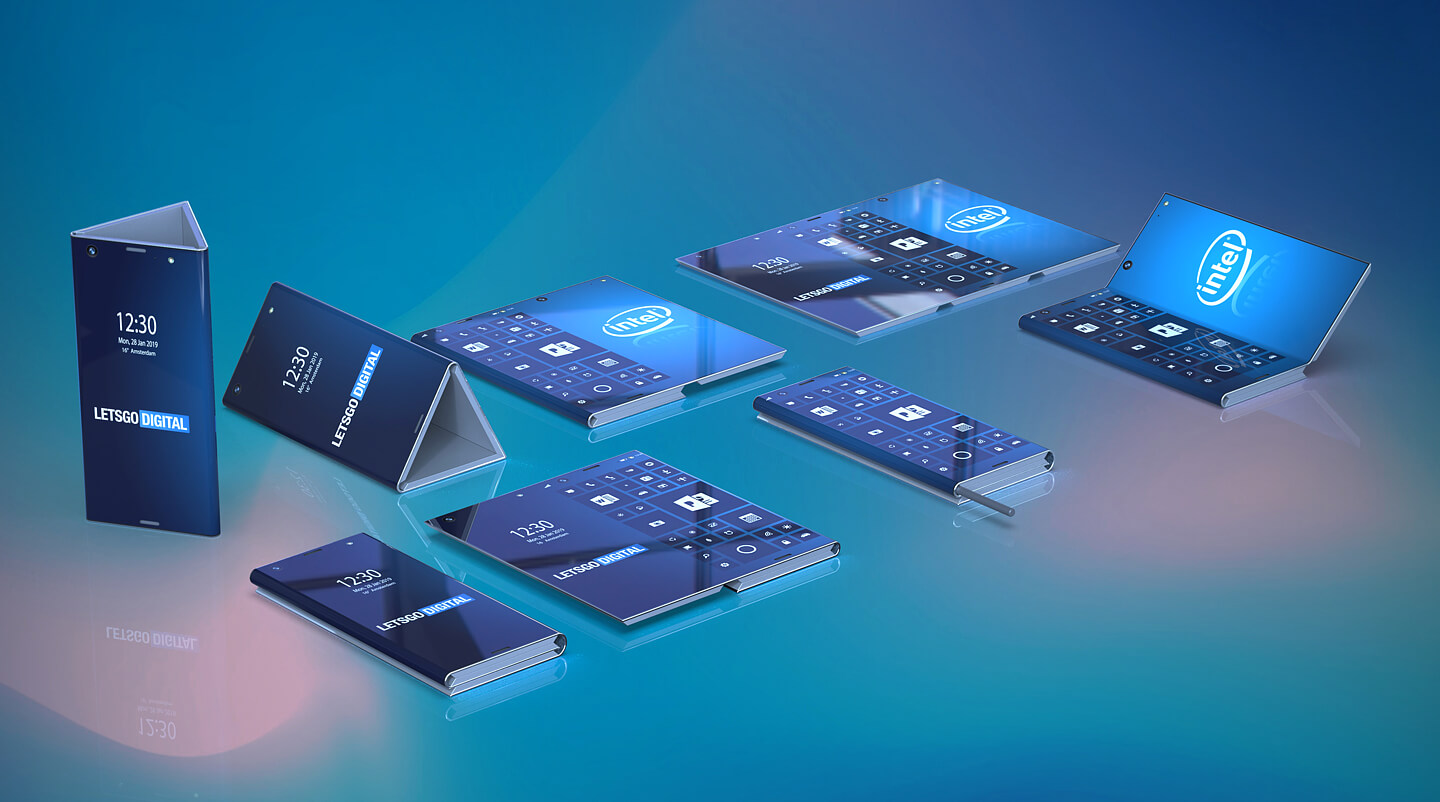 Foldable smartphone Intel