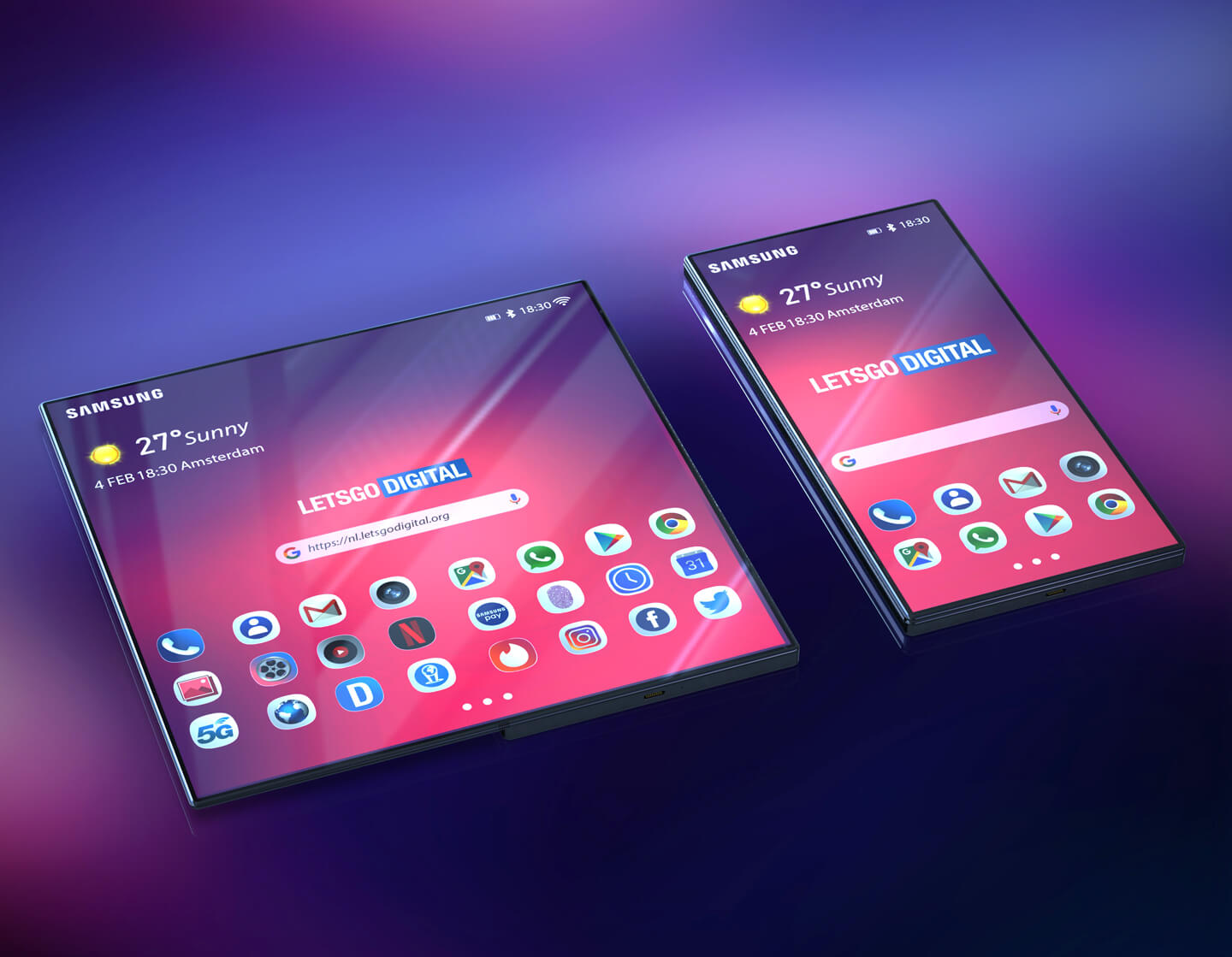 Samsung foldable smartphone