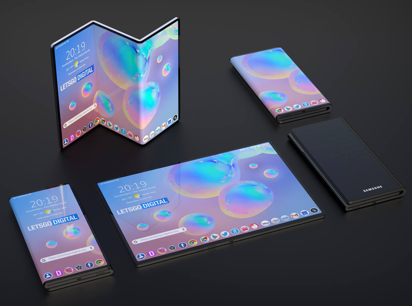 Samsung foldable smartphones