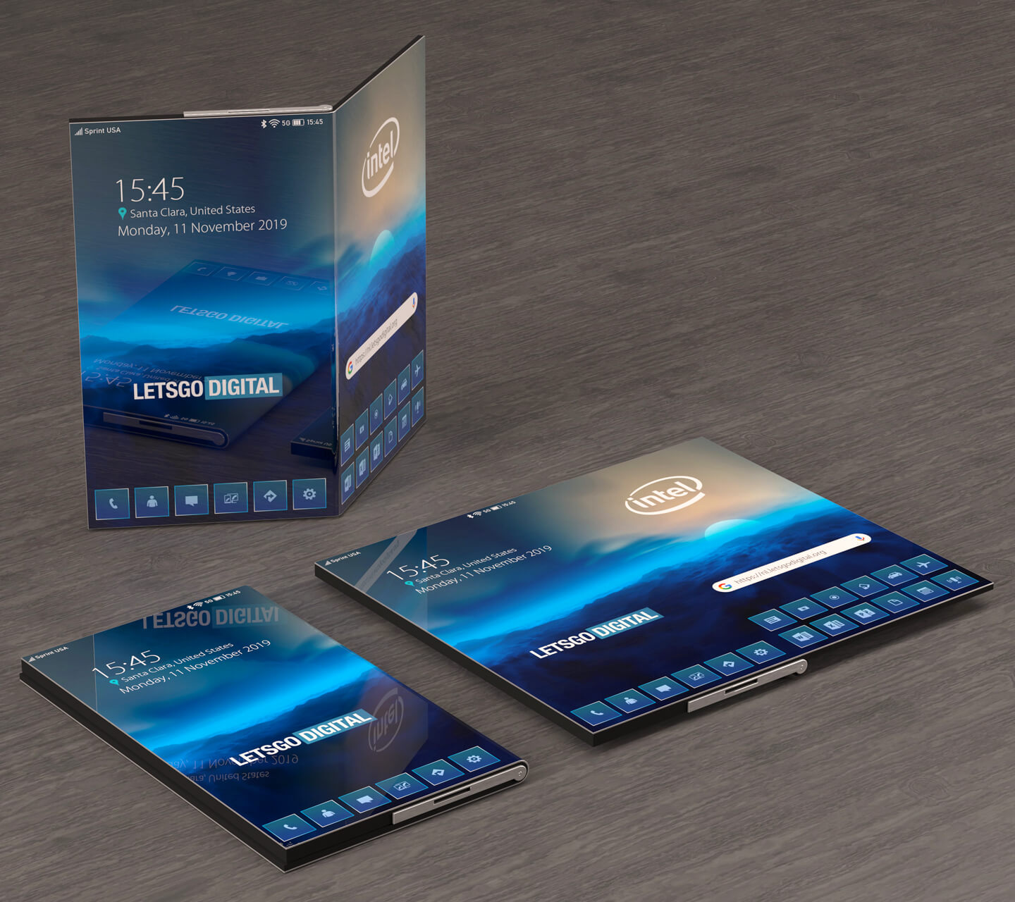 Intel foldable phone