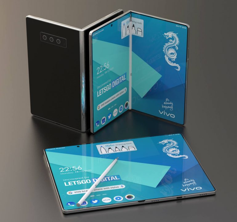 Vivo foldable smartphone with stylus pen LetsGoDigital