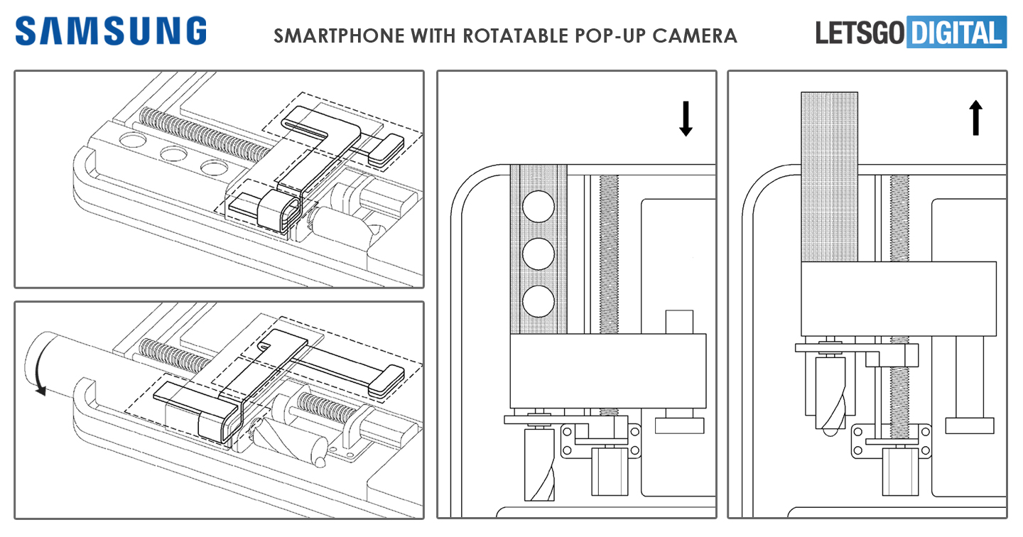 Smartphone with pop-up selfie camera