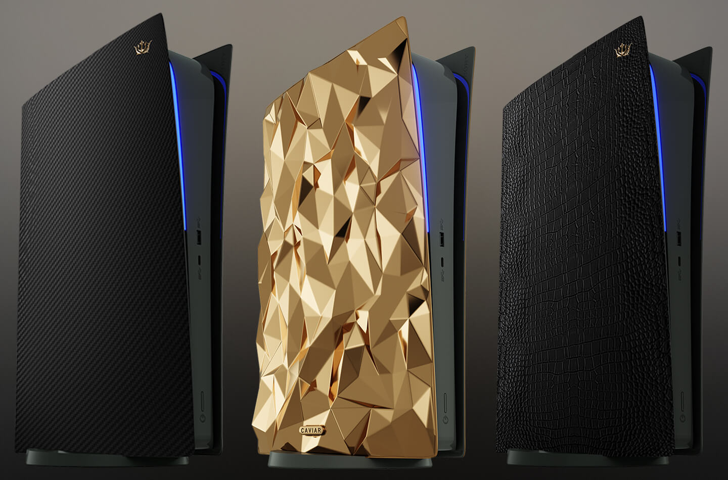 PlayStation 5 Limited Editions with black carbon, leather or gold 