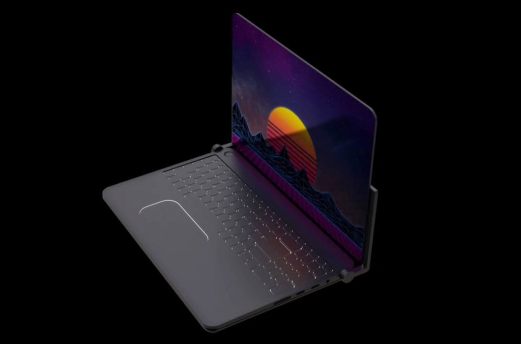 Laptop flexible screen